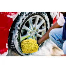 دستکش شست و شو خودرو ترتل واکس مدل مایکروفایبر سایز 20*24 سانتیمتر