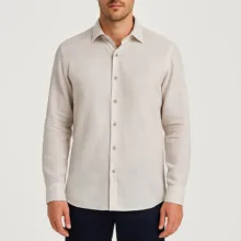 پیراهن آستین بلند مردانه کروم مدل لینن 2410161