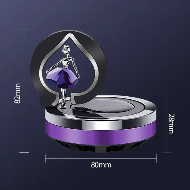 خوشبو کننده خورشیدی خودرو مدل بدنه فلزی طرح دختر  کد S-624