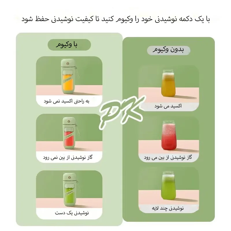 شیکر شارژی ژنمی مدل ZMGZ-J9A گنجایش 0.38 لیتر