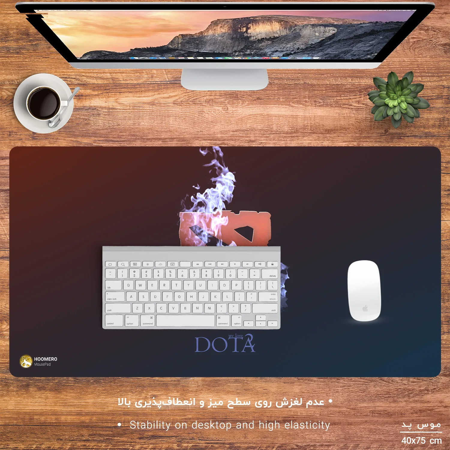 ماوس پد مخصوص بازی هومرو مدل MX204 طرح بازی دوتا Dota 2