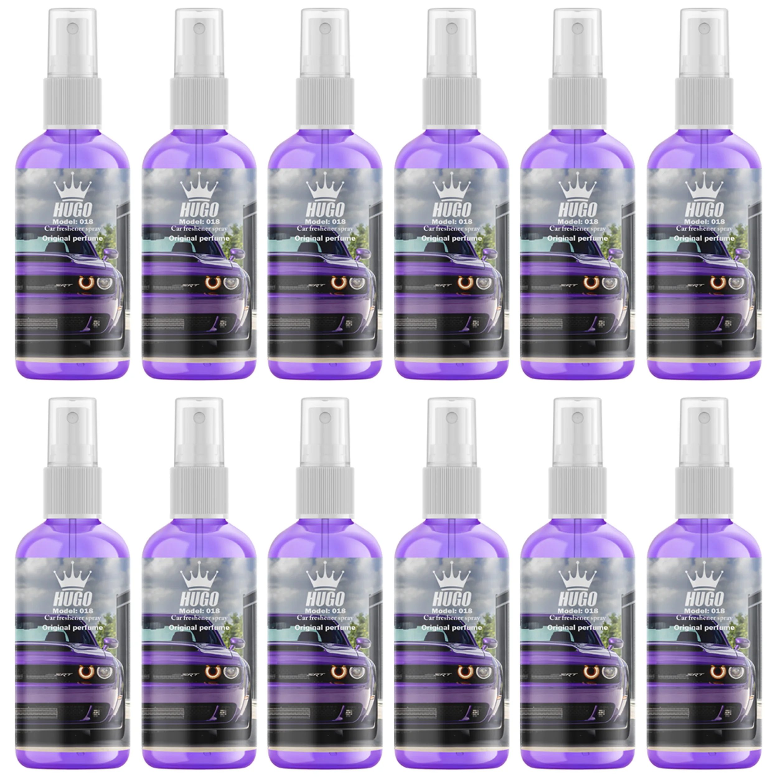 اسپری خوشبو کننده خودرو هوگو مدل 018 حجم 50 میلی لیتر بسته 12 عددی