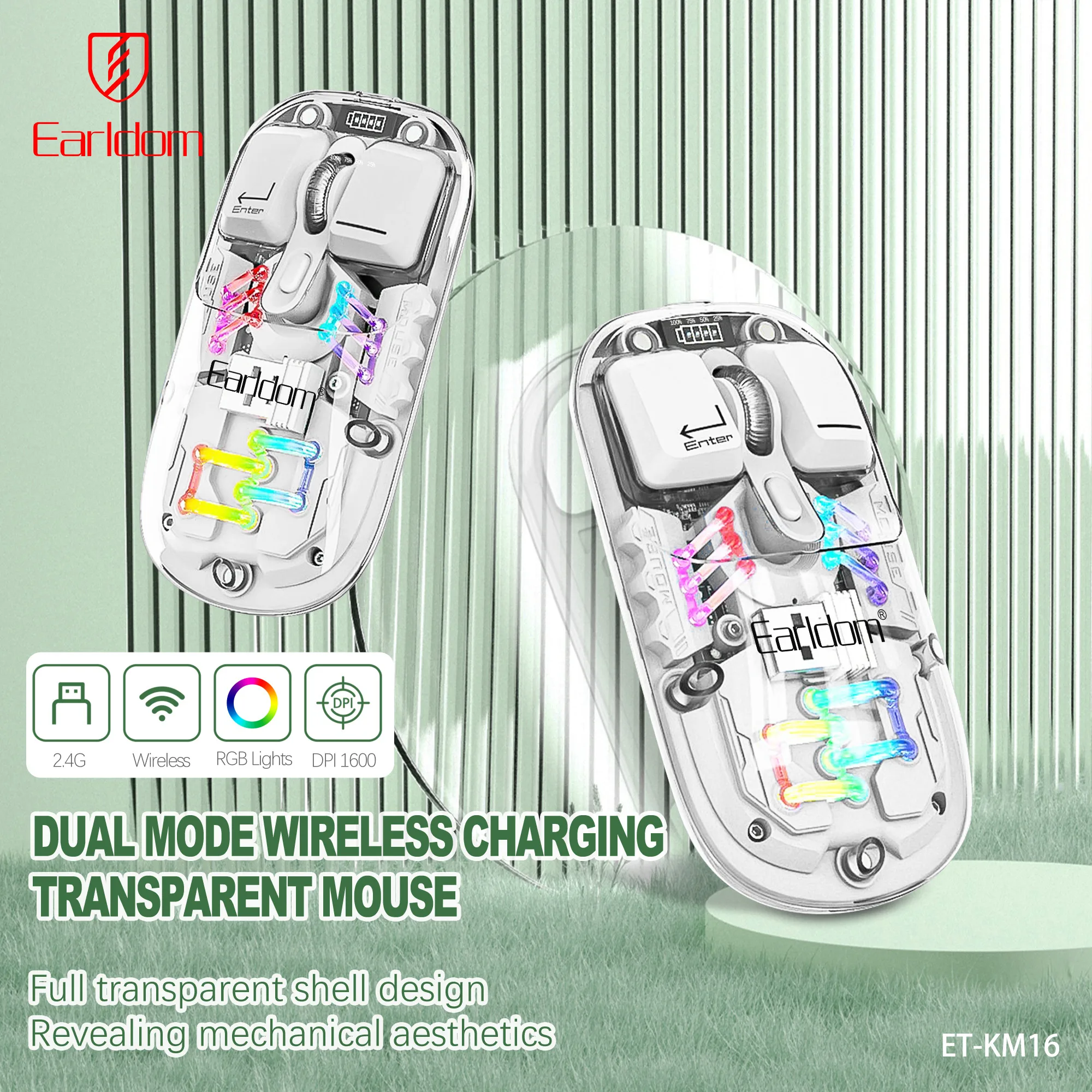 ماوس بی سیم ارلدام مدل DUAL MODE KM16