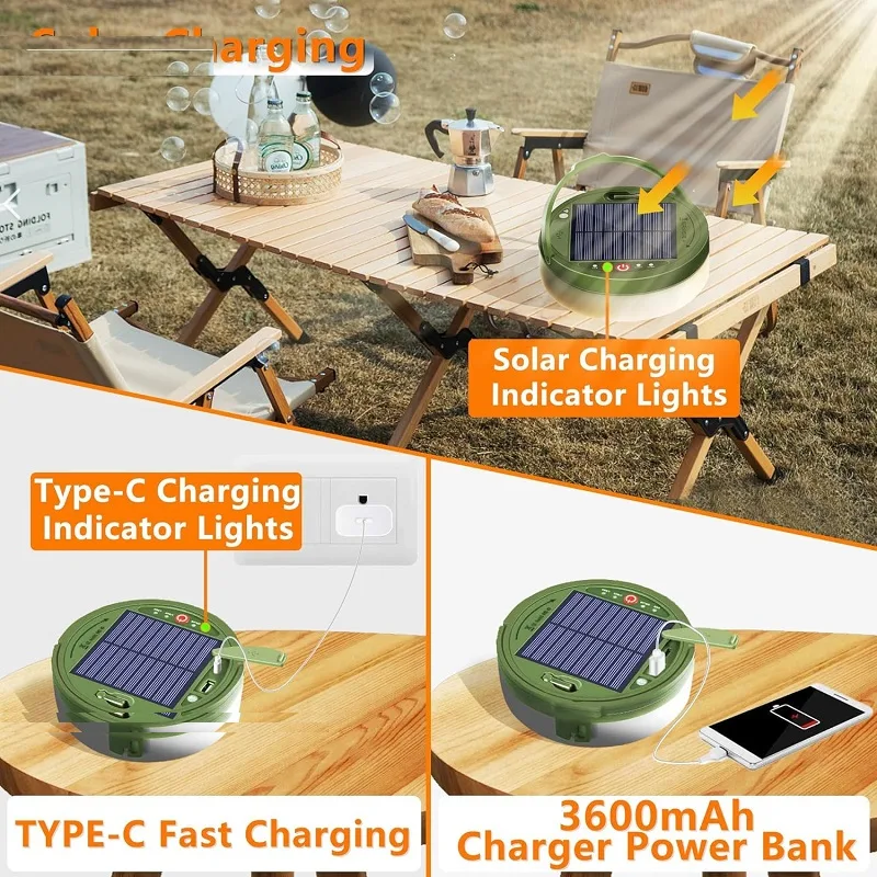 چراغ اضطراری کمپینگ لایت مدل SOLAR PANEL20 با نور چند رنگ