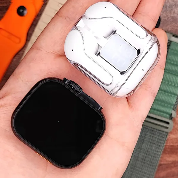 ساعت هوشمند 50 میلی متری اسمارت واچ مدل WISME-M2 با بند سیلیکونی به همراه هدفون