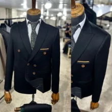 کت و شلوار مردانه مدل دبل برست شش دکمه