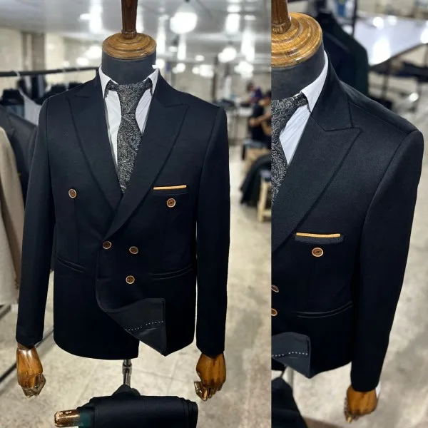 کت و شلوار مردانه مدل دبل برست شش دکمه