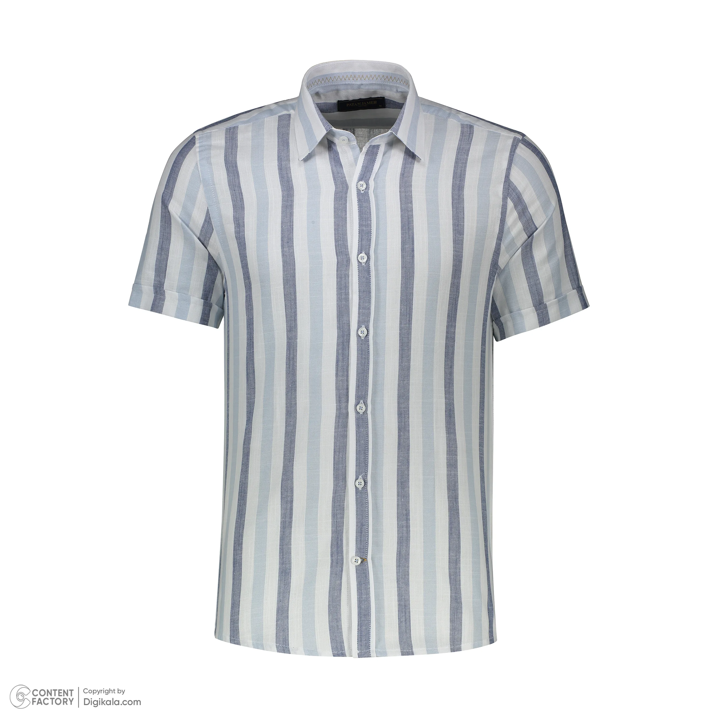 پیراهن آستین کوتاه یقه برگردان مردانه پاتن جامه مدل 04MC8028