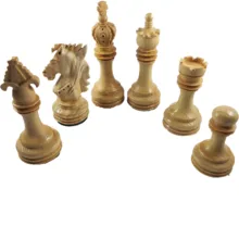 مهره شطرنج مدل چوبی سلطنتی شهریار مجموعه 34 عددی
