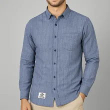 پیراهن آستین بلند یقه برگردان مردانه ایوانی مدل پشمی 1986110