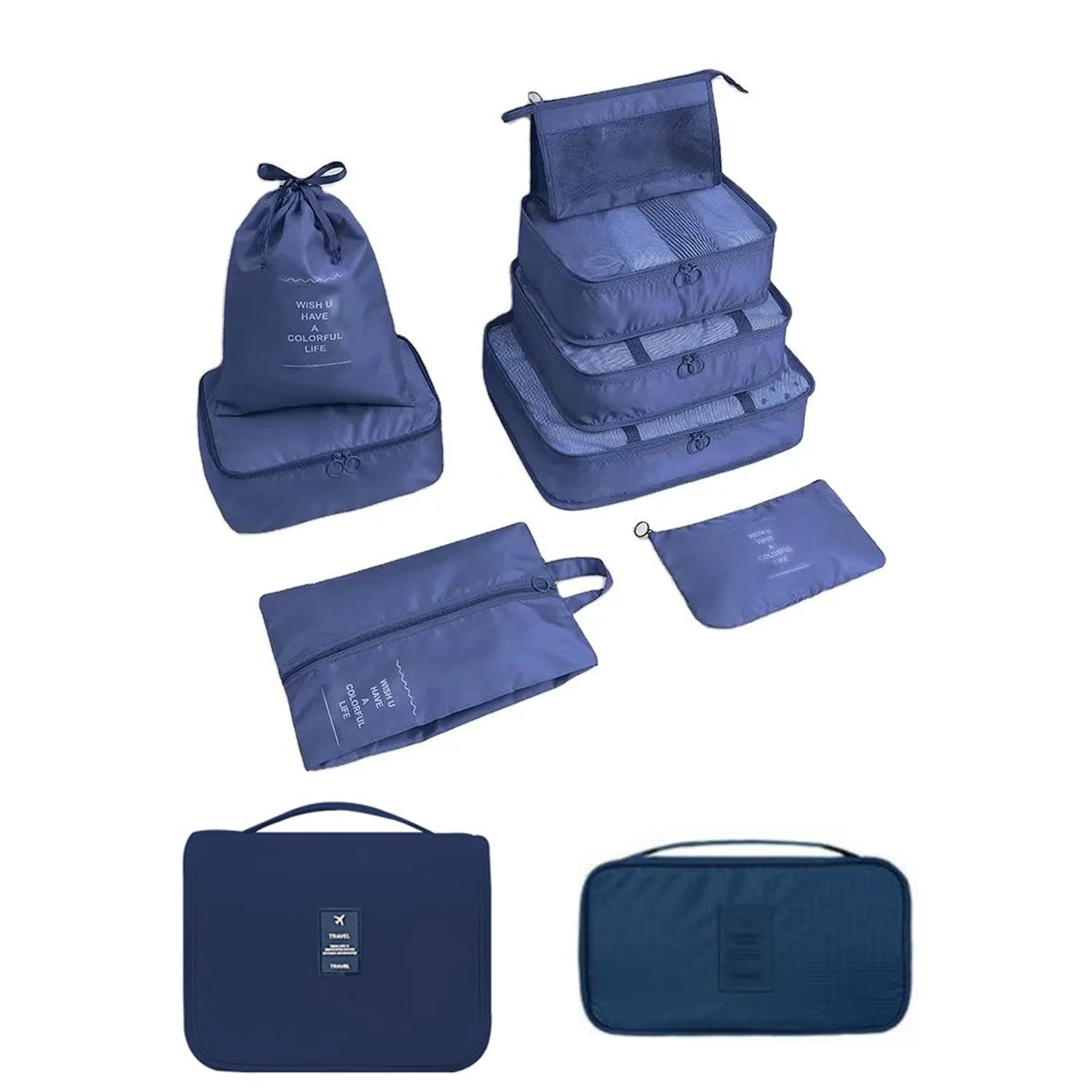 نظم دهنده ساک و چمدان سفری کد 00522 بسته 10 عددی