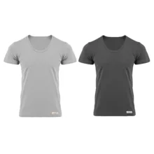 زیرپوش آستین دار مردانه پنبینه مدل نخ پنبه خالص صادراتی مجموعه 2 عددی