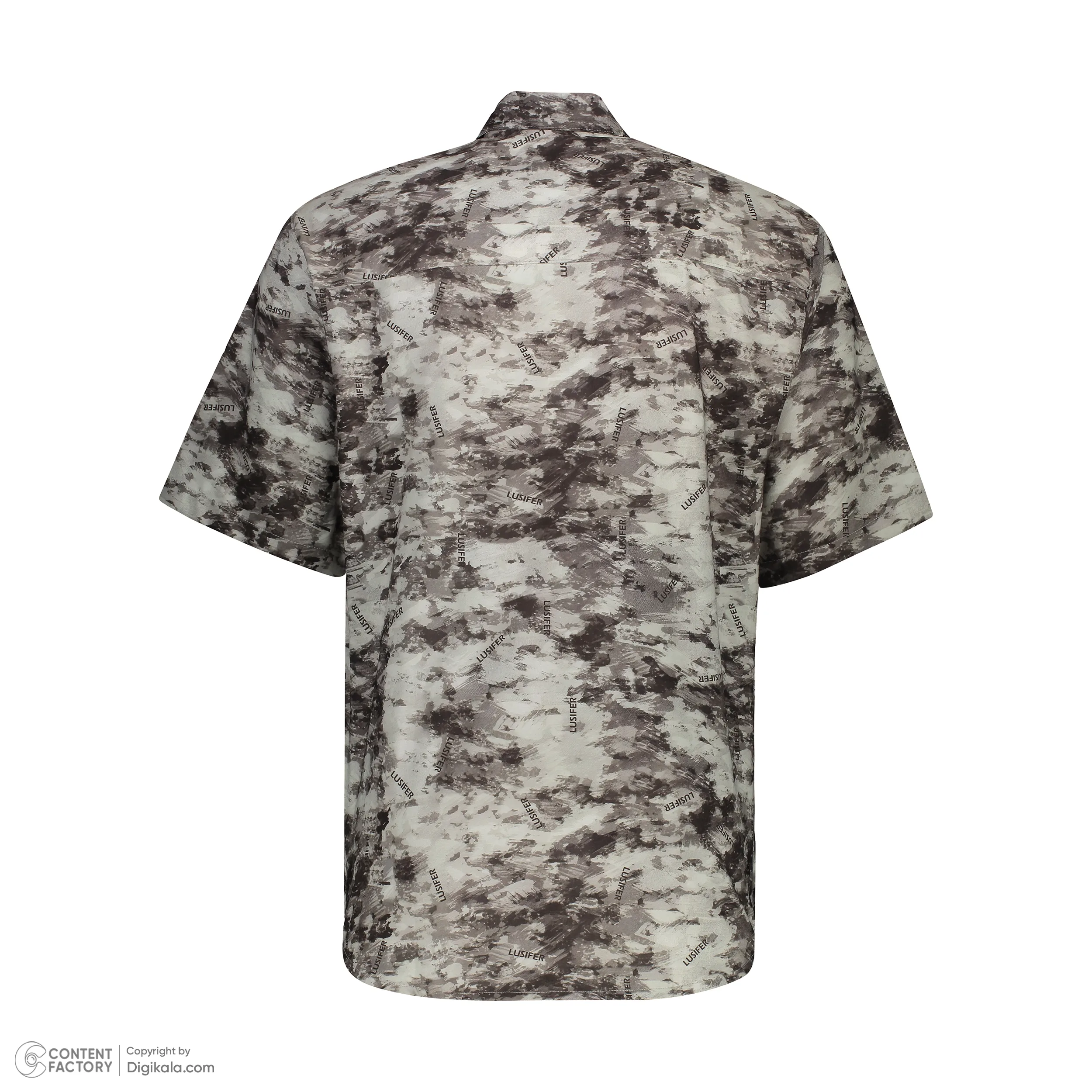 پیراهن آستین کوتاه یقه برگردان مردانه لوسیفر مدل M21270
