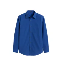 پیراهن آستین بلند یقه برگردان مردانه پولو مدل کلاسیک