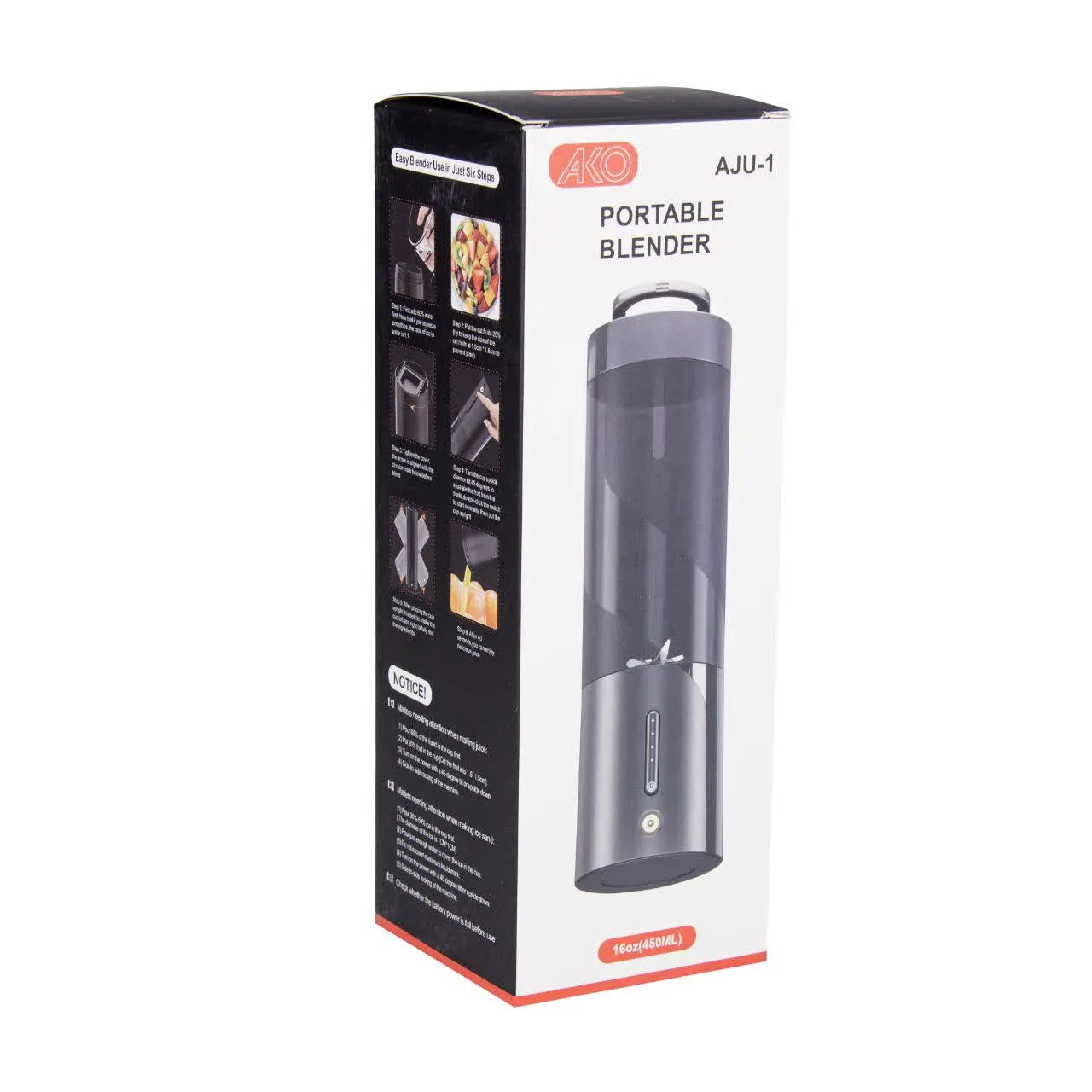 شیکر شارژی قابل حمل آکو مدل AJU-1 گنجایش 0.450 لیتر