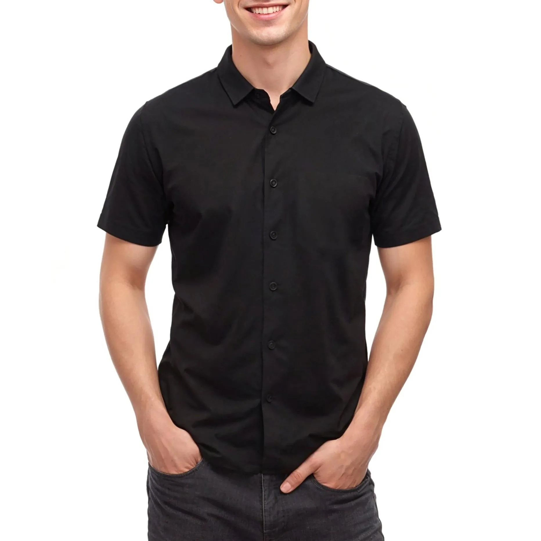 پیراهن آستین کوتاه مردانه نگین کد DAK-20344