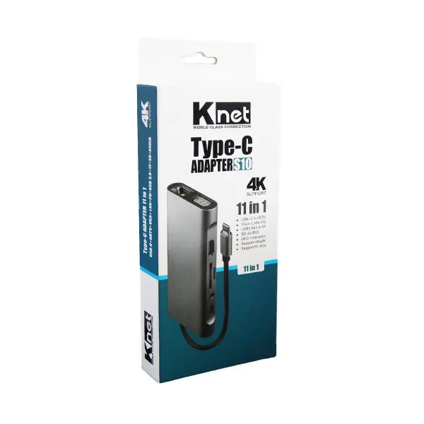 هاب 11 پورت USB-C کی نت مدل s10