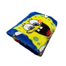 پتو نوجوان لاله مهرگان مدل باب اسفنجی سایز 150*110سانتی متر