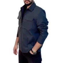 کت مردانه مدل دو جیب رنگ نوک مدادی