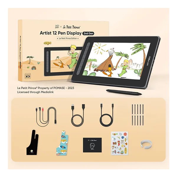 قلم نوری با صفحه نمایش 11.9 اینچ ایکس پی-پن مدل ARTIST 12 (2nd Gen) LA PETITE PRINCE