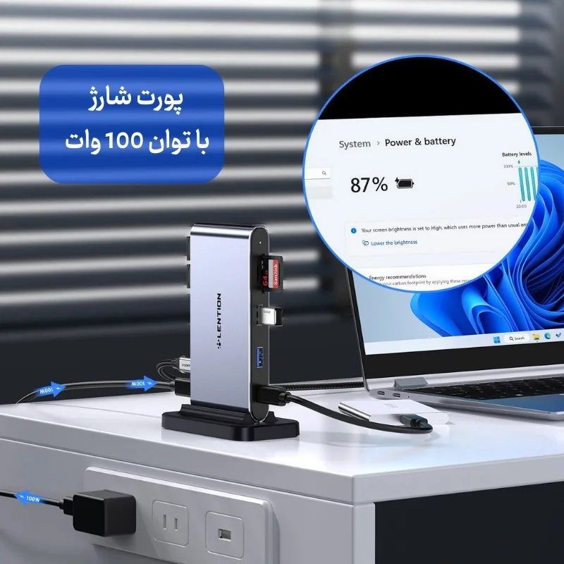 داک استیشن 10پورت لنشن مدل d62