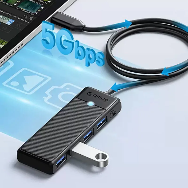 هاب 4 پورت USB-C اوریکو مدل PAPW4A-C3-015