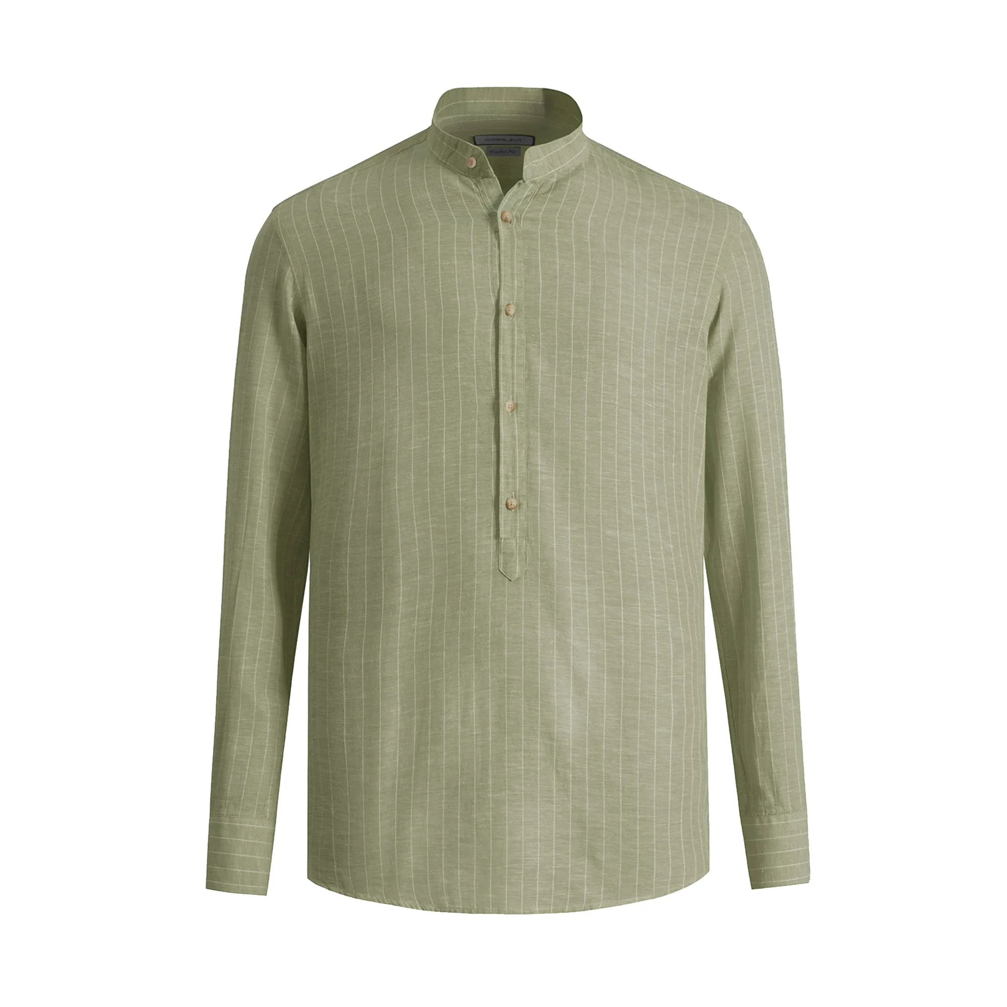 پیراهن آستین بلند یقه ایستاده مردانه کروم مدل 2510122