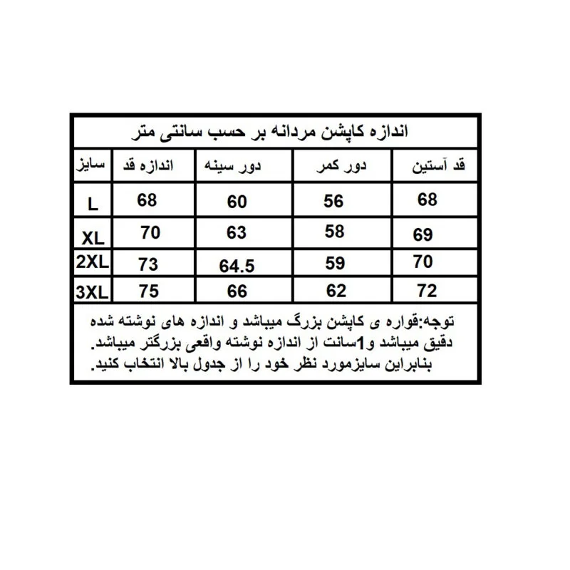 کاپشن بهاره مردانه مدل دورو