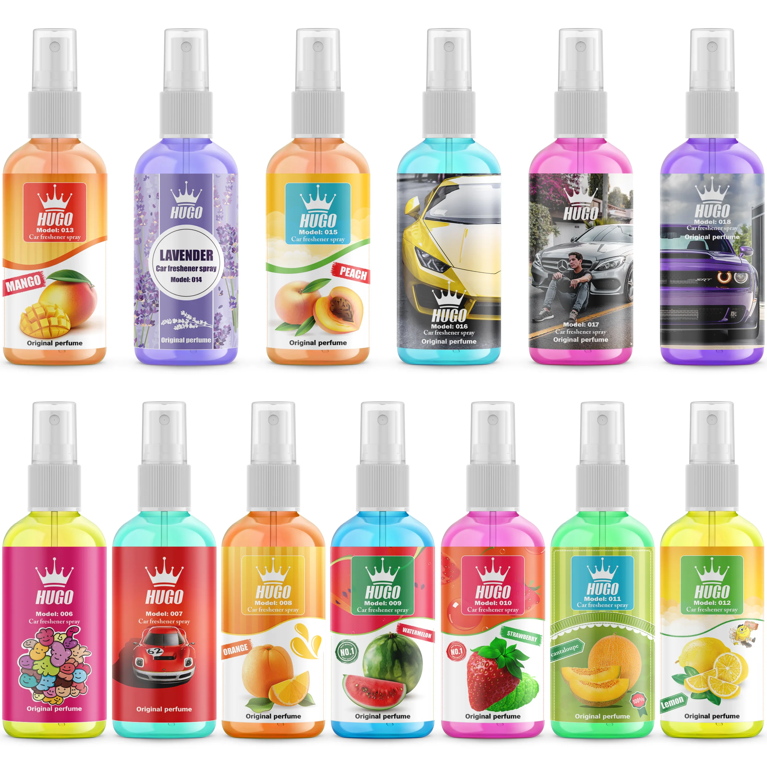 اسپری خوشبو کننده خودرو هوگو مدل G-13 حجم 50 میلی لیتر بسته 13 عددی