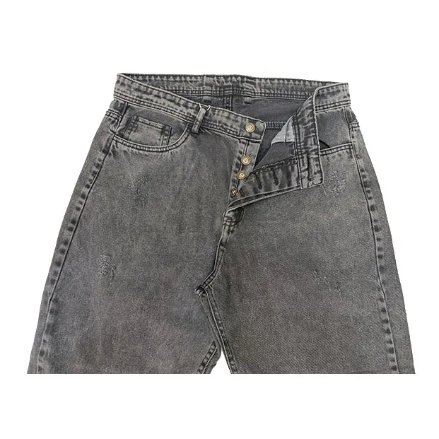 شلوار جین مردانه مدل مام فیت زاپدار