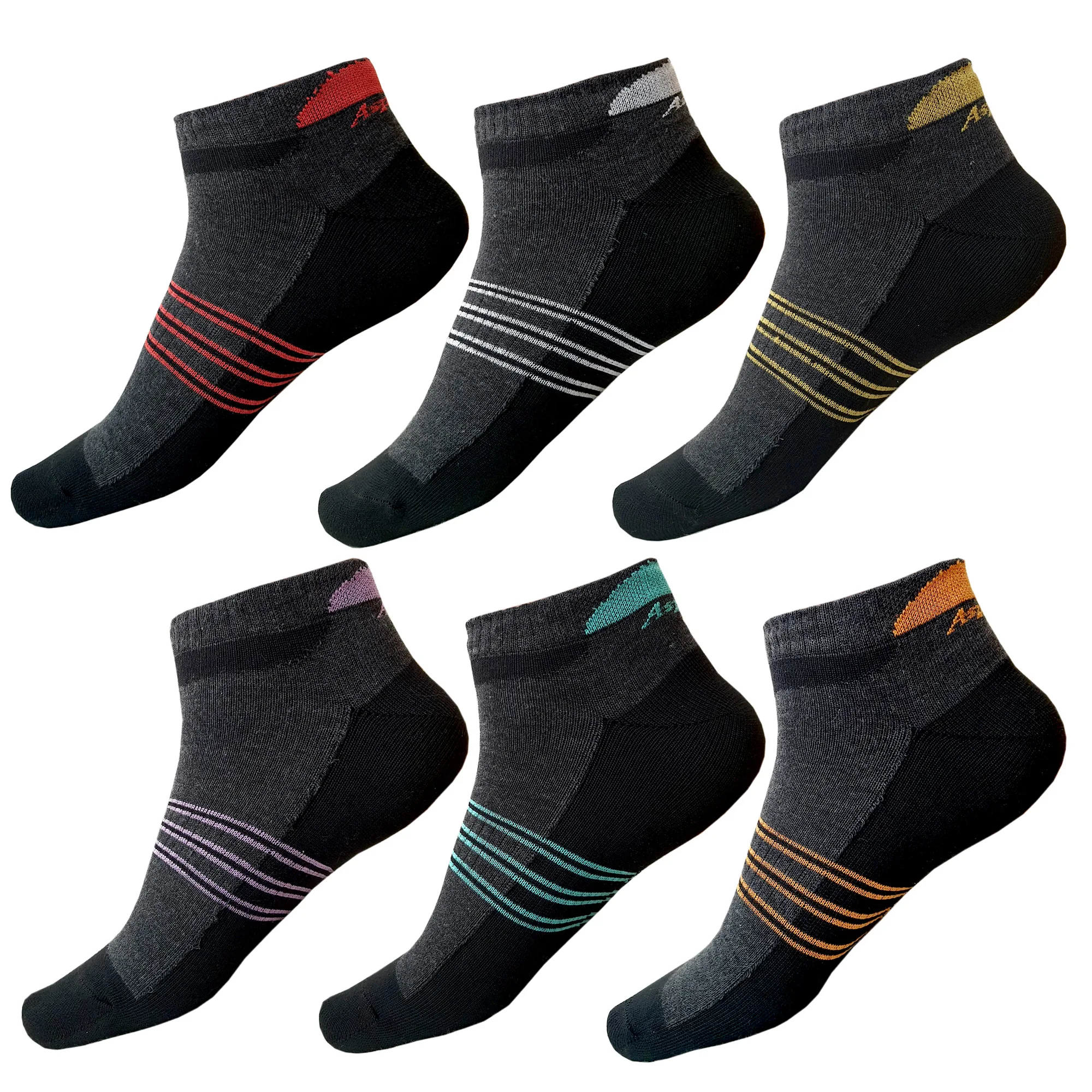 جوراب ساق کوتاه مردانه اسپست مدل ASP-XSH-Kesh6M مجموعه 6 عددی