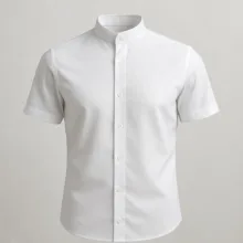 پیراهن آستین کوتاه یقه دیپلمات مردانه ابراف مدل آریا