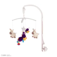 آویز تخت کودک مدل الاغ و میمون کد 005