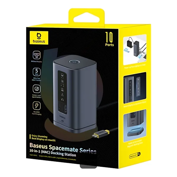 هاب 10 پورت USB-C بیسوس مدل B-Spectmate-10