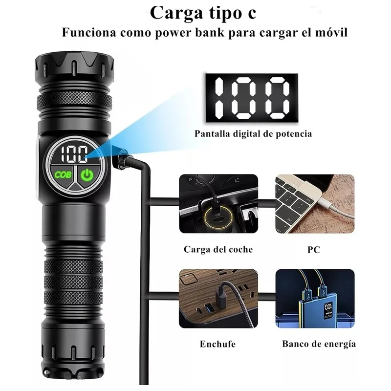 چراغ قوه دستی مدل M1112 با نور مهتابی