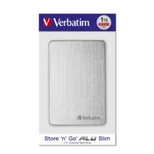 هارد اکسترنال ورباتیم مدل Store n Go ALU Slim ظرفیت یک ترابایت دارای رابط USB Type-A 3.2