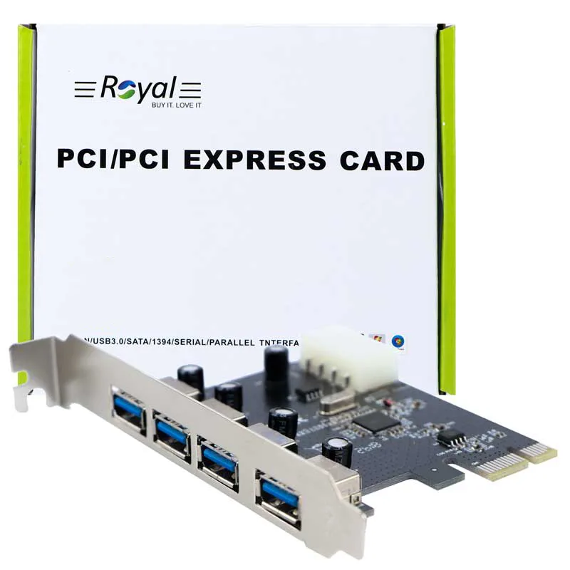 هاب 4 پورت PCI USB 3.0 رویال مدل RP-304