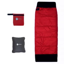 کیسه خواب یک نفره گلدن بیر مدل  MISHL به همراه زیرانداز و بالش سفری