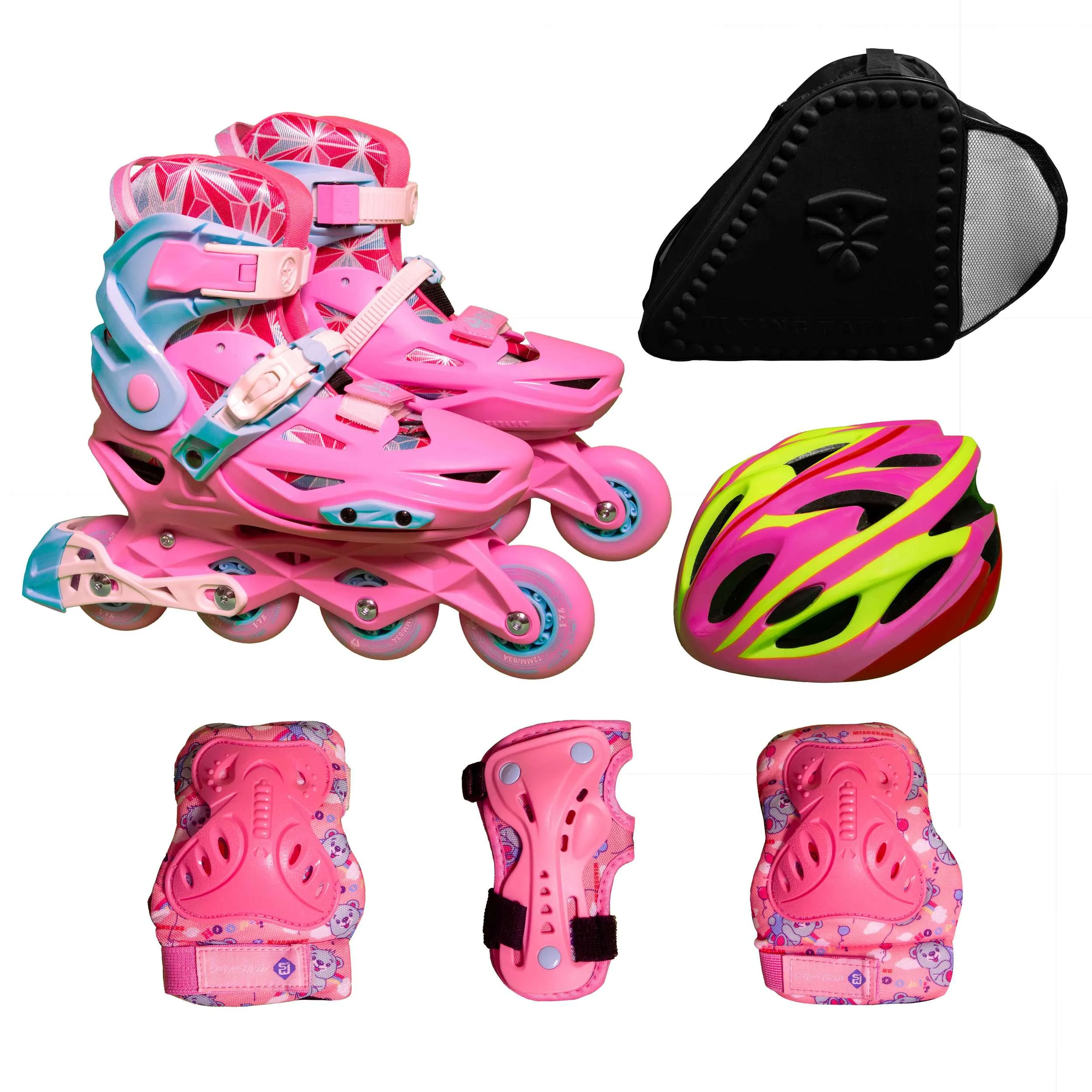 اسکیت کفشی کالاری مدل V2(M) به همراه کلاه و لوازم ایمنی و کیف اسکیت