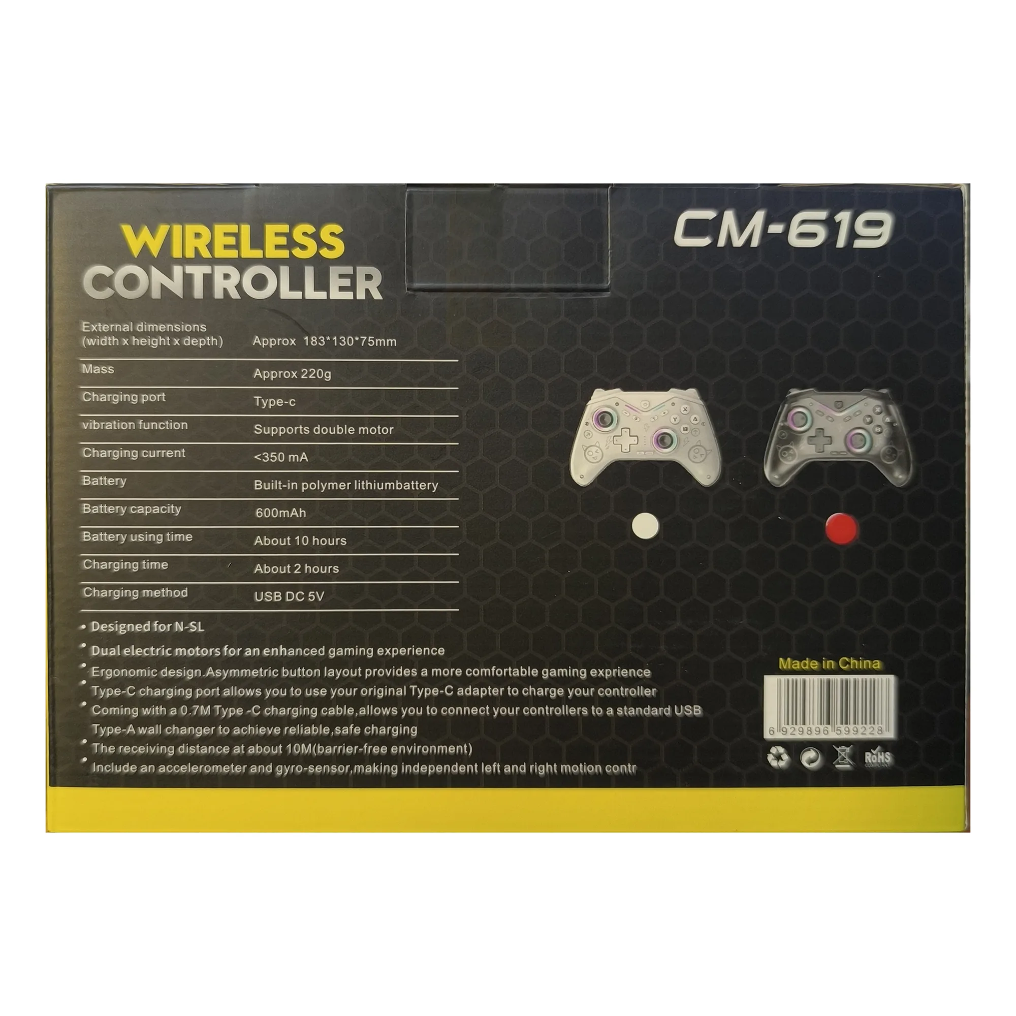 دسته بازی بیسیم مدل CM-619