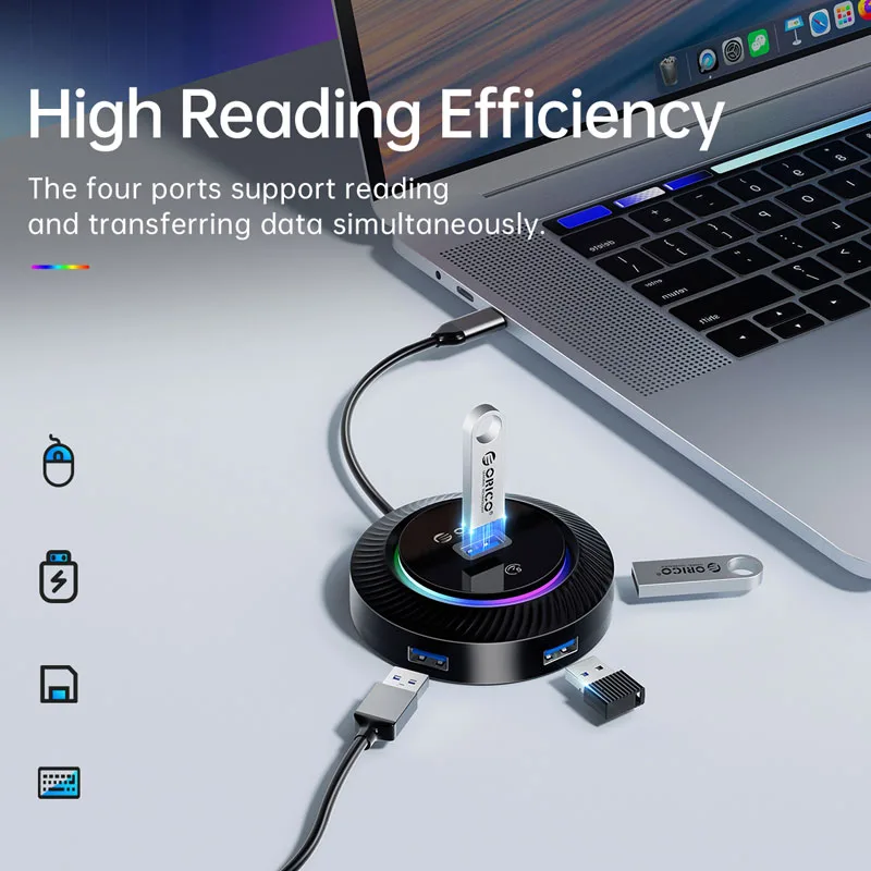 هاب 4 پورت USB-C اوریکو مدل YK1-C2-03