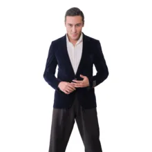 کت تک مردانه مدل مخمل ساده 2-2