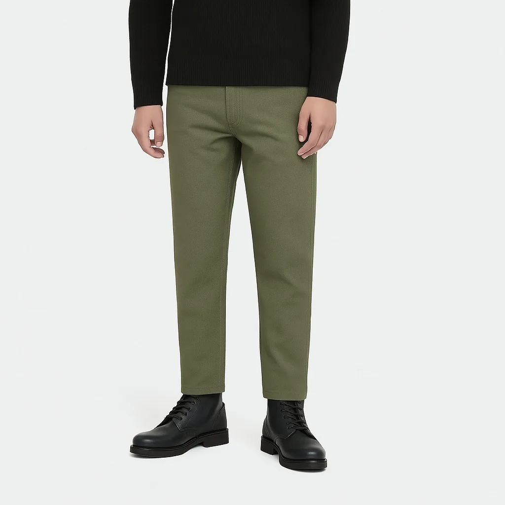 شلوار مام استایل مردانه مدل کتان کجراه کد sh128