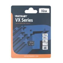 کارت حافظه microSDXC پتریوت مدل VX کلاس 10 استاندارد UHS-I U3-4Kسرعت 90MBps ظرفیت 32 گیگابایت