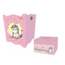 کاور دستمال کاغذی و سطل کودک و نوزاد مدل اسب تک شاخ