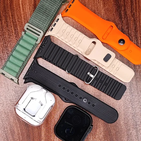 ساعت هوشمند 50 میلی متری اسمارت واچ مدل WISME-M2 با بند سیلیکونی به همراه هدفون