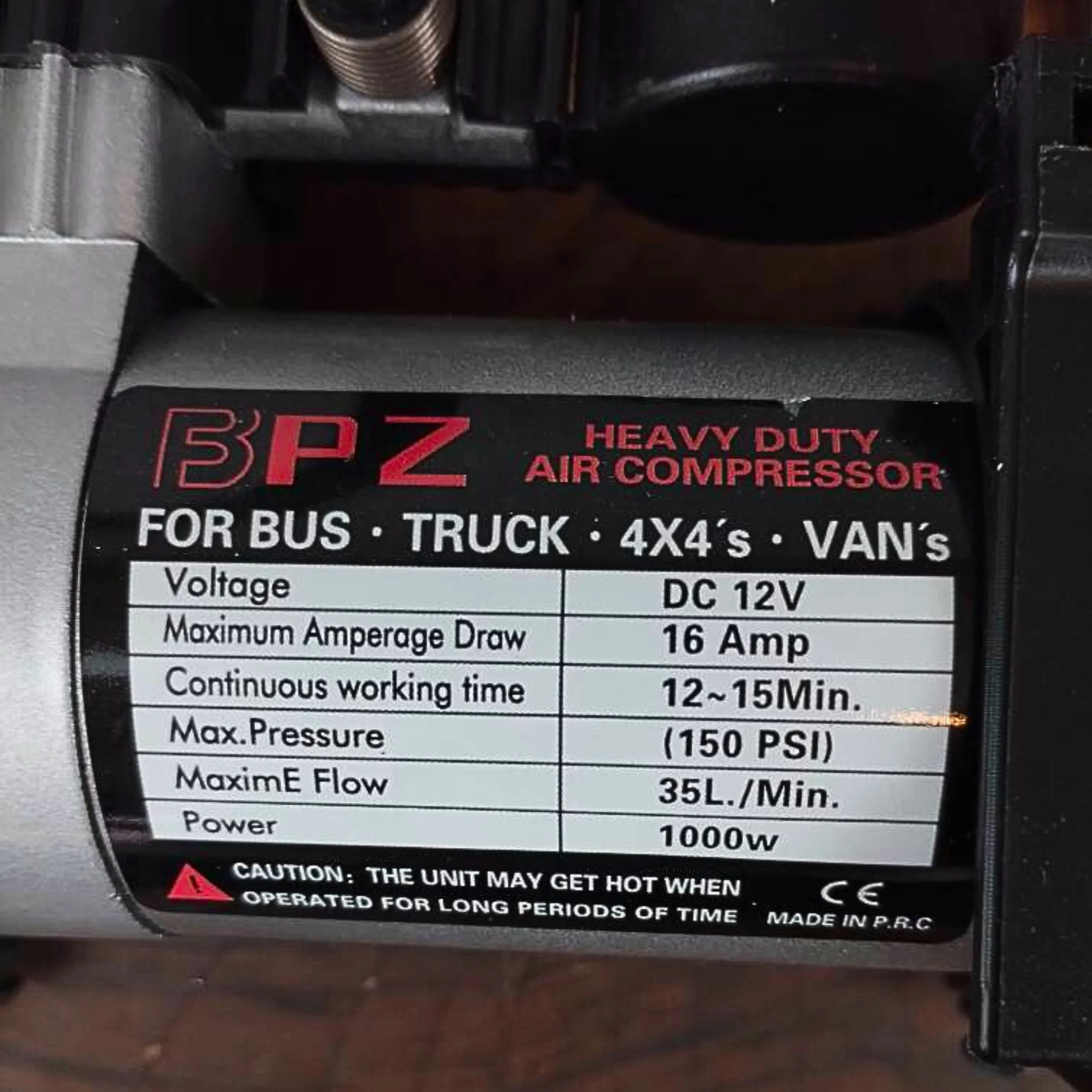 کمپرسور هوا فندکی مدل BPZ13000