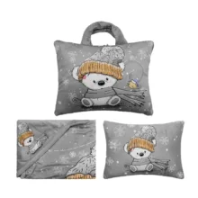 سرویس خواب نوزاد 3تکه آدنو مدل سفری طرح تدی