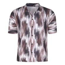 پیراهن آستین کوتاه یقه برگردان مردانه مدل آب