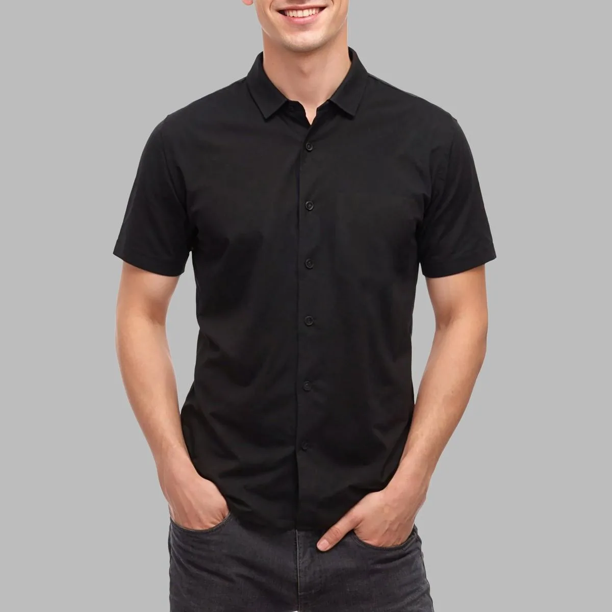 پیراهن آستین کوتاه مردانه نگین کد DAK-20344